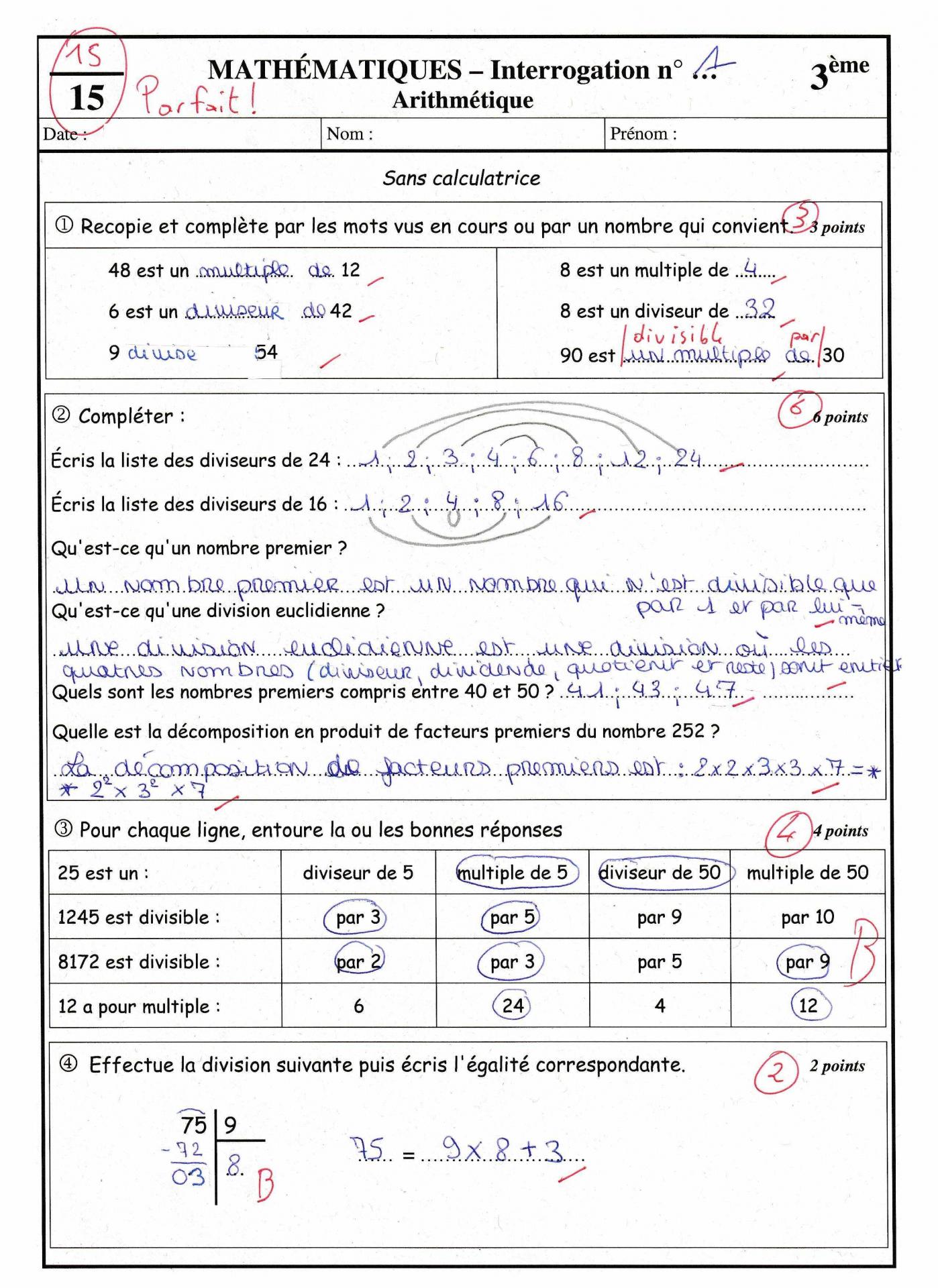 Controle Sur Les Ions 3ème Corrigé
