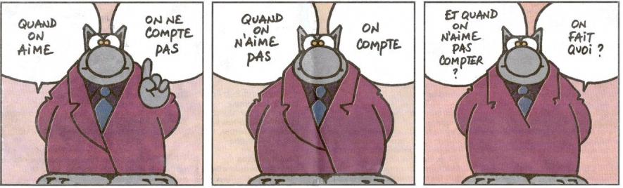Le chat aime compter